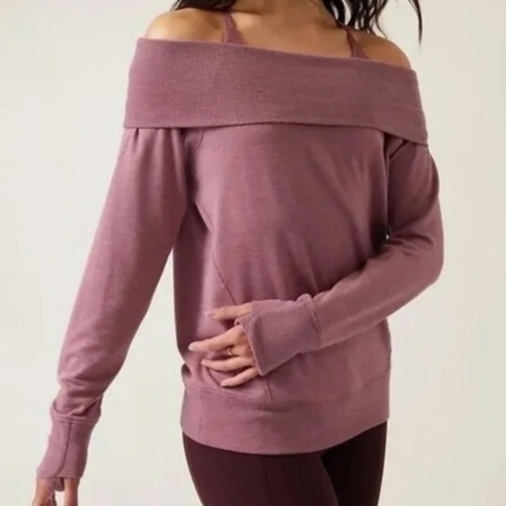 NWT Athleta Studio Barre Sweatshirt, Womens Medium Petite